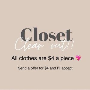 Closet Clear Out Sale